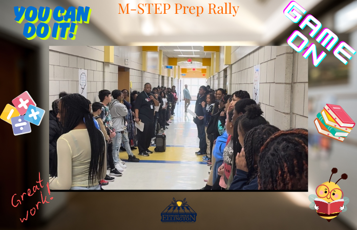  Middle school students, along with the AP preparing for testing.